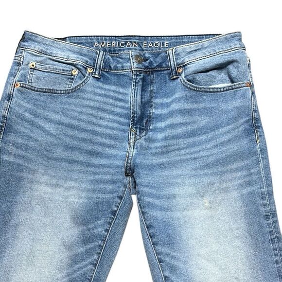 American eagle men’s airflex skinny jeans 34x34 nwt fade whiskered - Picture 2 of 6